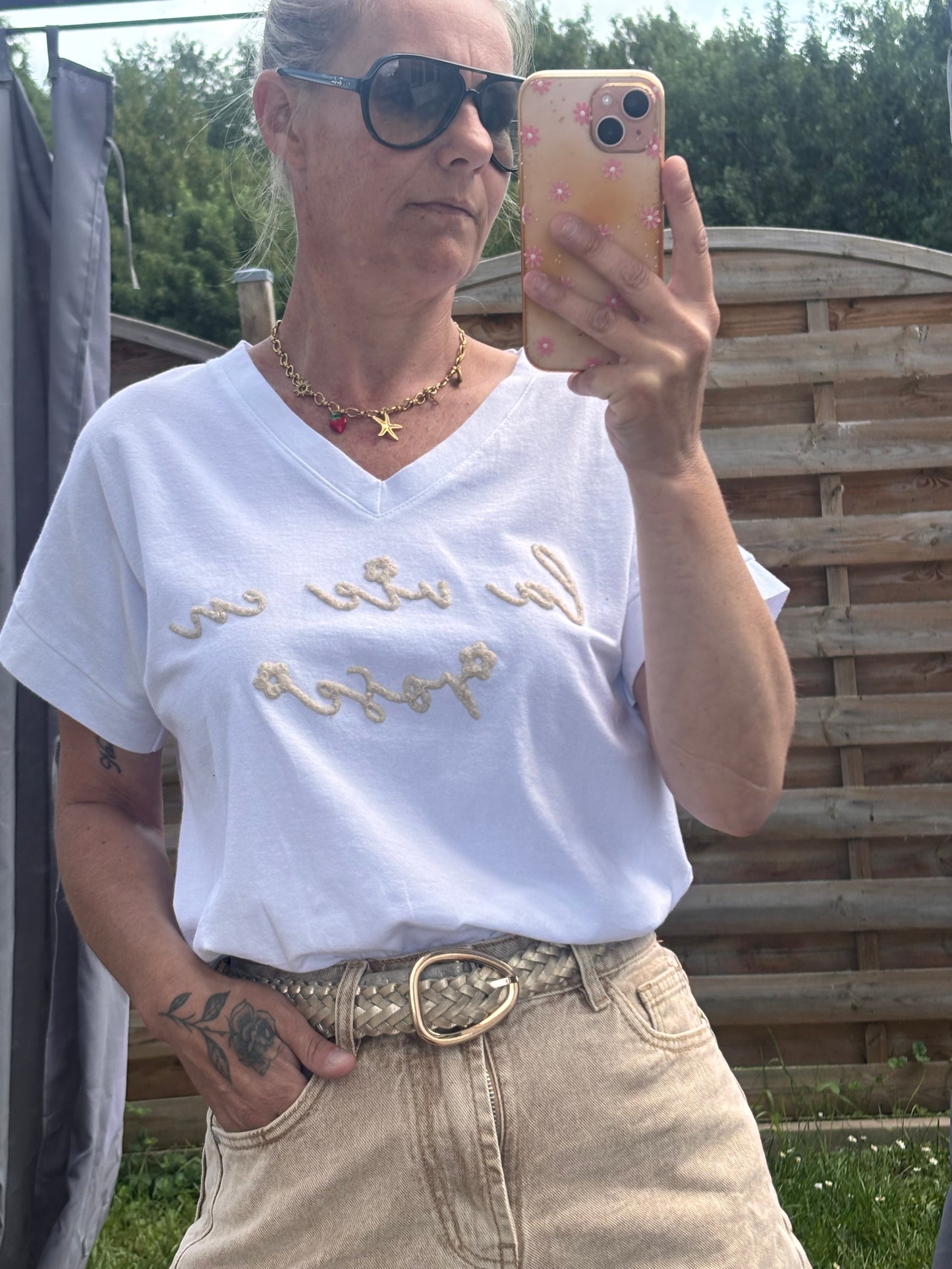 ♡ T-shirt La Vie en Rose Sable ♡