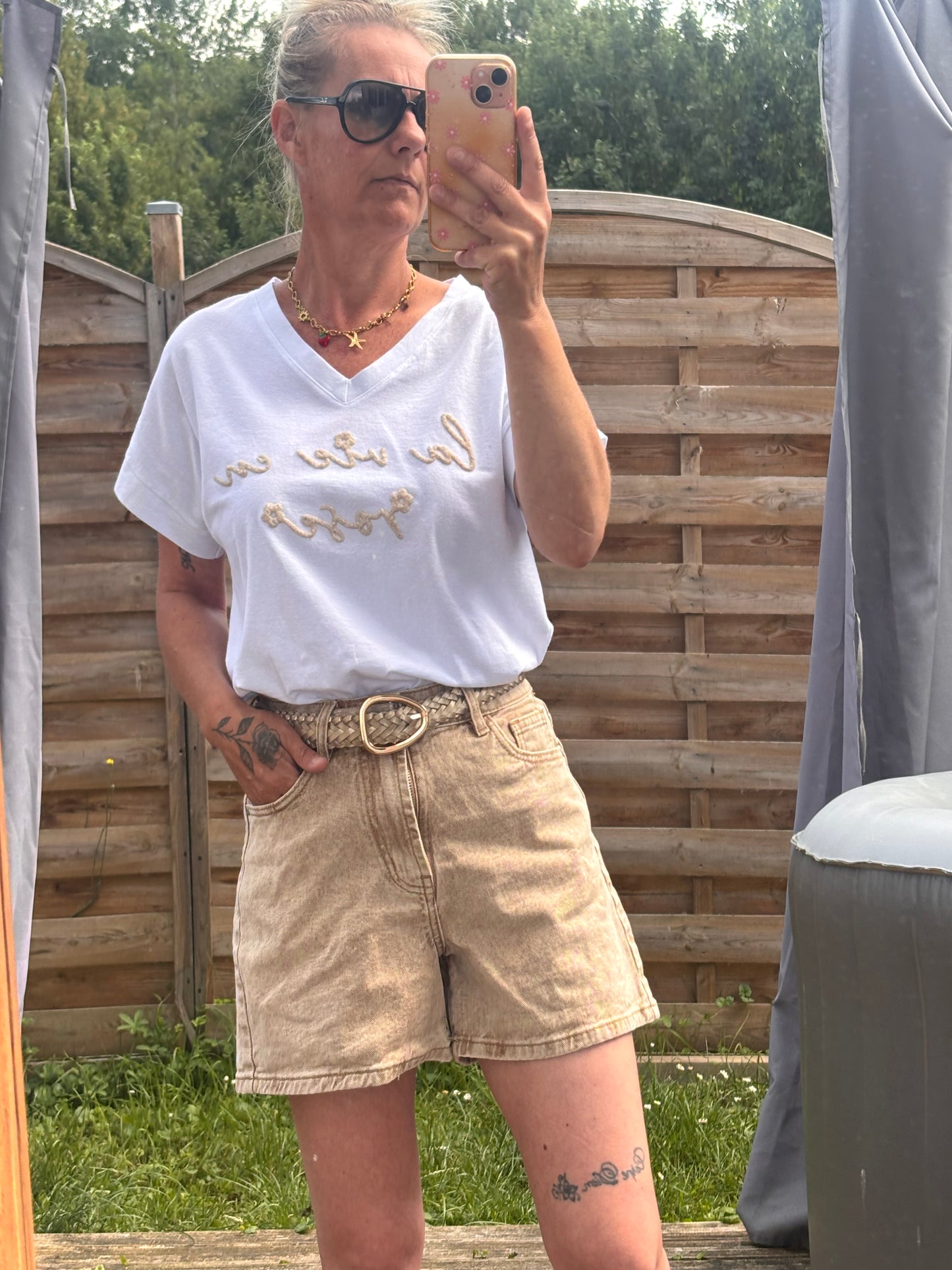 ♡ T-shirt La Vie en Rose Sable ♡