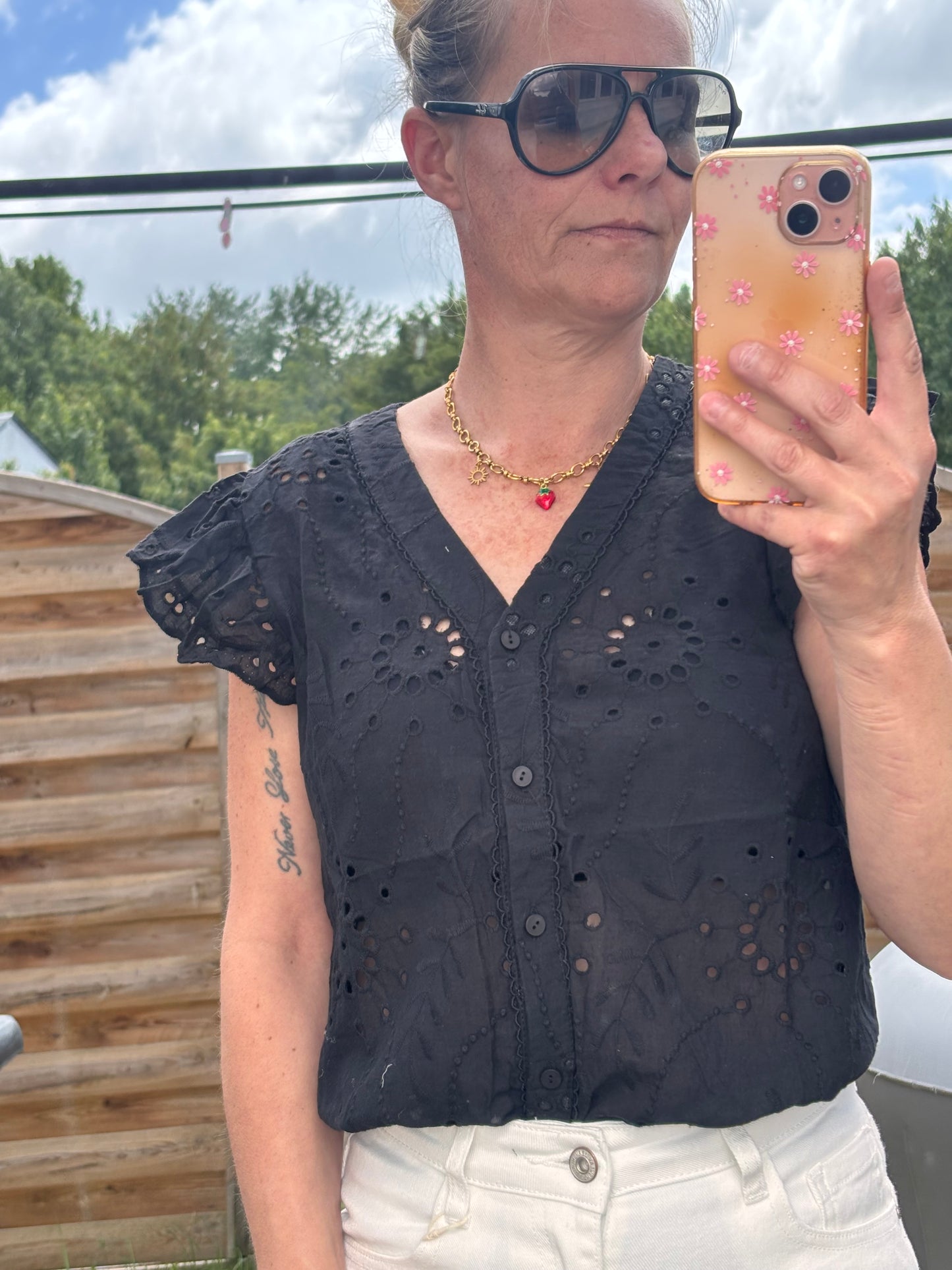 Chemise broderies
