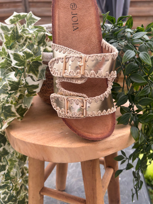 ♡ Mules Golden ♡
